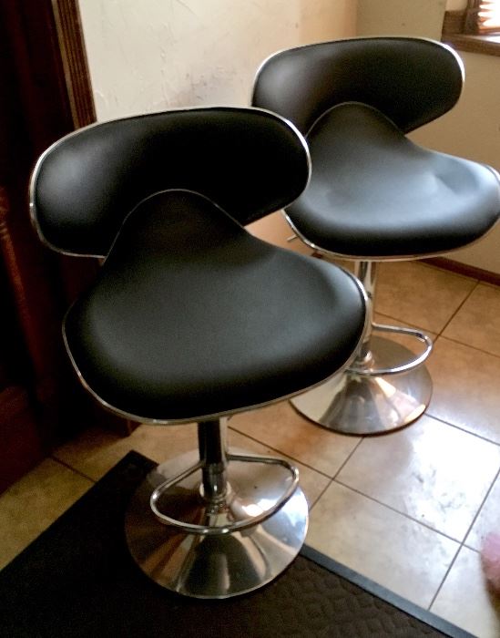 Faux leather stools