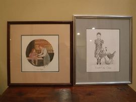 School Nurse & The Collector prints by P. Buckley Moss