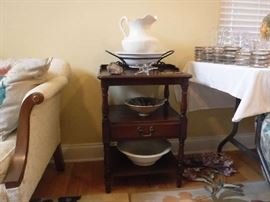 Washstand shows signs of use and age