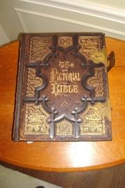 !876 Pictorial Bible with family history inside.