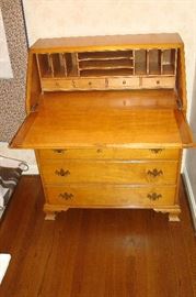 Maple slant front desk.