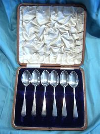 Sterling silver spoons.