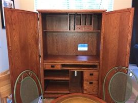Photo of the Mission style oak desk