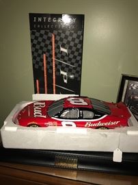 2001 Limited Edition Nascar #8 Dale Earnhardt Jr porcelain car - with box, stand, paperwork - New in box, never displayed until the estate sale 