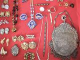 Edwardian Sterling Dance Purse; 
Several Signed Demi Parures from "Originals by Robert";
Many signed sterling book pieces;
Art Deco Estate Costume Jewelry;
Mexican Sterling, copper and turquoise,
Sterling pocket lighters; etc...