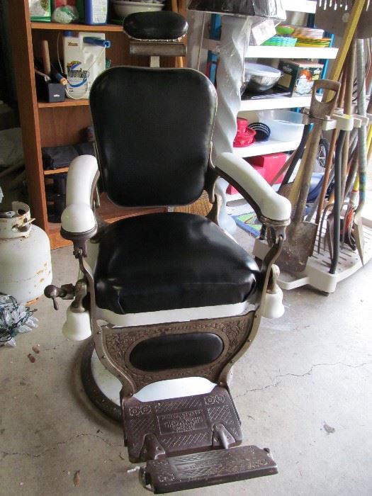Theo A Kochs antique barber chair