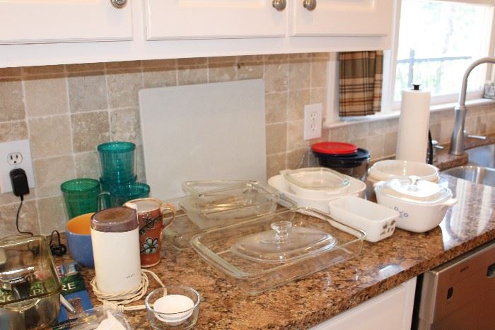Pyrex, Corningware, and Anchor dishes