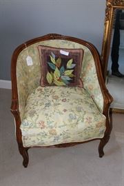Lovely upholstered barrel chair