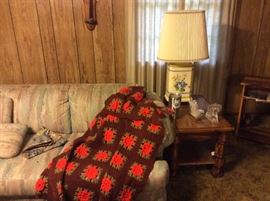 Sofa - great afghan