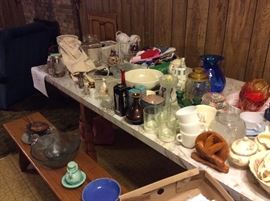 Glass collectible and kitchen miscellaneous