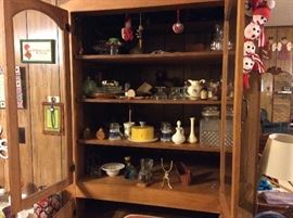 Built in shelving packed full