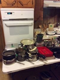 Kitchen - Cookware, corning ware, utensil holders, wooden spoons, more