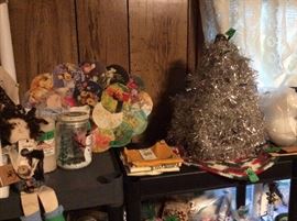 Buttons, Christmas tree, dolls, handkerchiefs etc