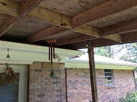 wind chimes under the deck