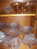 great collection of cut glass serving pieces in excellent condition