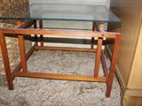 glass topped end table