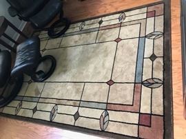 One of several area rugs
