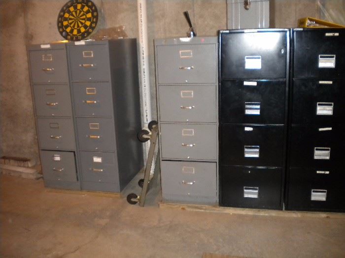 File cabinet's many are locked with key
