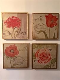 Four Piece Decorative Canvas Prints