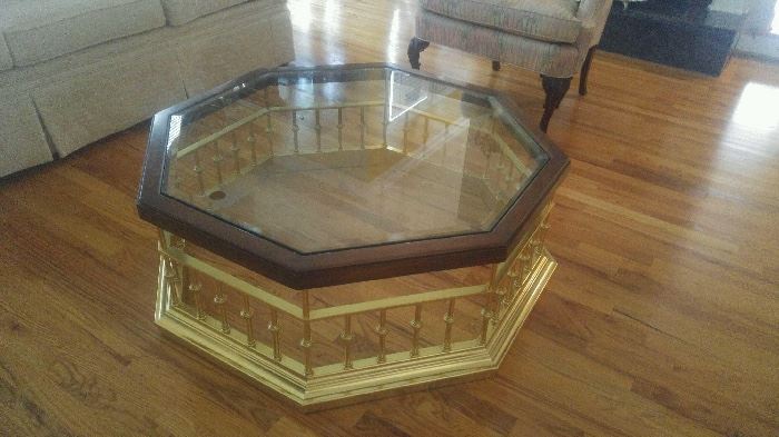 Solid brass coffee table