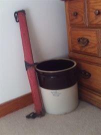 Antique Crock,Antique Yoke.