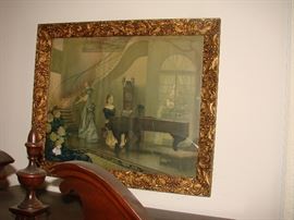 One of many antique prints in antique frames