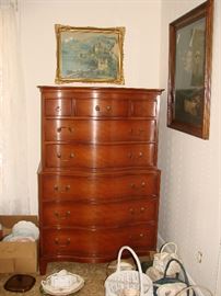 Bowfront Chest on Chest