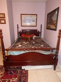 Antique mahogany bed