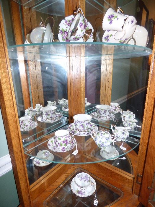 Various Violet patterns teacup collection