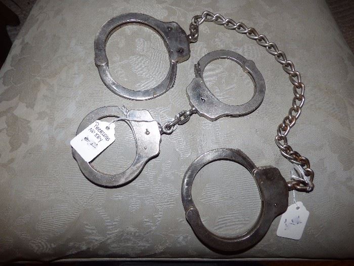 Vintage Peerless handcuffs (no keys)