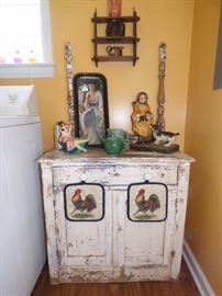 Vintage chippy paint washstand