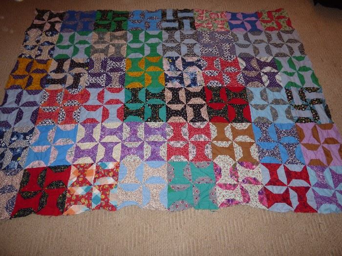This is a hand stitched quilt top