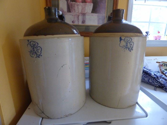 Clover mark 5 gallon crockery storage jugs