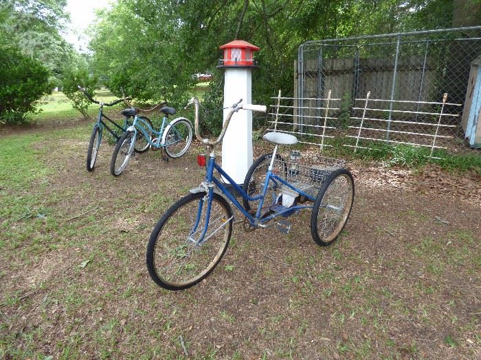 3 Wheel bicycle, lighthouse with working light