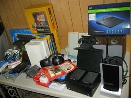 Electronics, Cameras, Speakers, Router, etc.