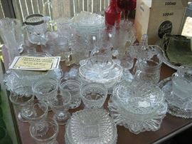 more glass ware, some depression era