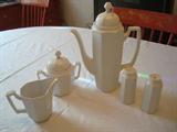 1930's Ceramic Tea Set with matching salt & pepper shakers