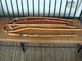 Hand carved walking sticks in various sizes used by the original owner, dating back to the 20's