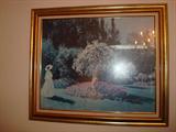 This photo does not do this gorgeous framed piece of art justice. You have to see how beautiful it is in person.