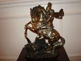 Another of unique sculptures that adorn this multimillion dollar home that can be yours for a fraction of their original gallery price. This one sits approximately 18" from top to bottom.