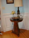 No, you're not seeing double. There are actually pair of these beautiful tables along with a pair of these large, solid brass lamps. Both the lamps and the tables are sold as a pair only and cannot be separated. But why would separate them when together they demonstrate just how strong your sense of style and taste really is.