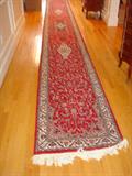 This Persian carpet runner will go incredibly fast that we are sure of. First, because at 2.5' x 24', it's long . . . long enough for just about any foyer or corridor in a fine home. Second, of course it's beautiful, an authentic Persian runner.
Don't snooze on this baby!