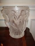 This Lalique carved glass vase originally sold for $$five figures. If you're a connoisseur of Lalique then you know what these gorgeous limited edition pieces can fetch. If you're not then fugitaboudit!