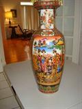 Asian hand-painted vase is a work of art and uniquely original. You won't find this one at Home Goods.