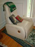 This leather recliner will relax away the stress.
