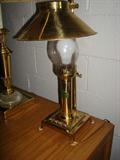 Solid brass table lamp.