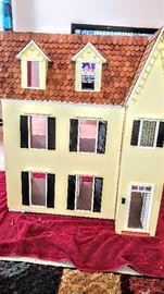 Hand-made girls doll house with hand made shingles
