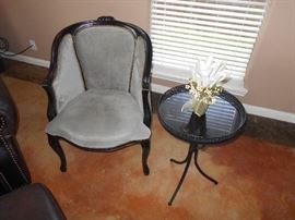 occasional chair and table