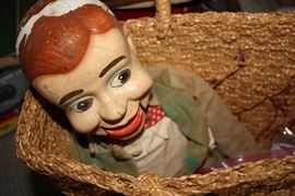 Jerry Mahoney in a basket