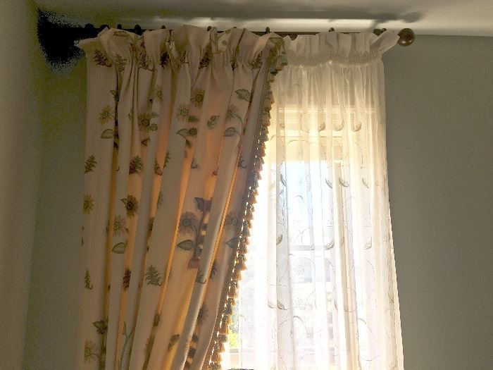 Beautiful Window Treatments (rod and rings stay with home)